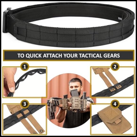 Quick Release Tactical MOLLE Belt Set for Law Enforcement Shooter